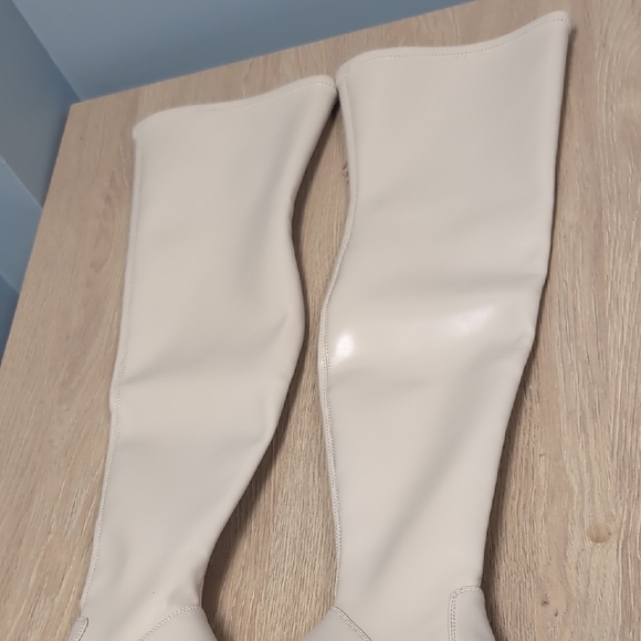 Open Edit Briar Size 7M Knee-High Women's Boots In Cream. New. No Box. - Picture 4 of 13